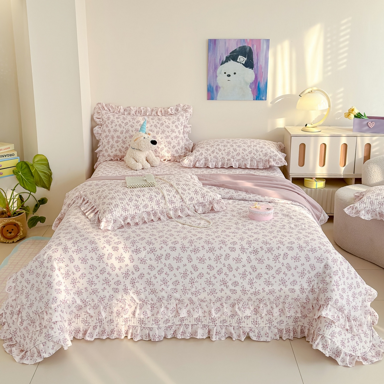 91家纺网 家纺一手货源 找家纺 归属 2026春夏新款古法仿棉床盖夏被四件套夏凉被空调被系列 星漫花海