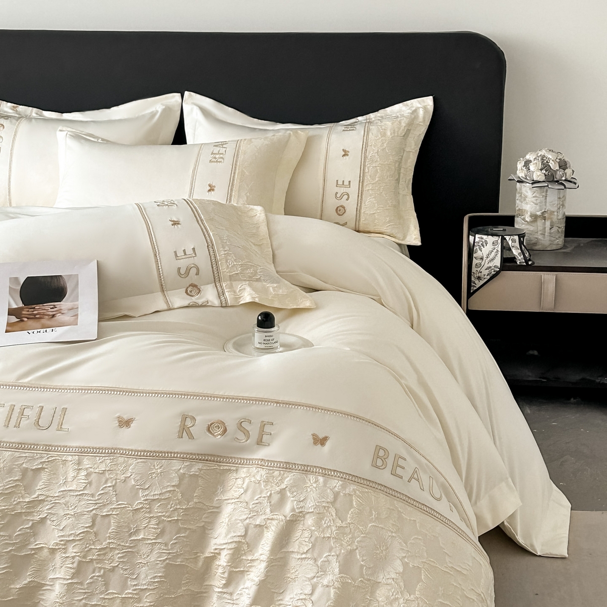 91家纺网 家纺一手货源 找家纺 七七家纺 2026新款色织提花花田系列四件套 花田-典雅白