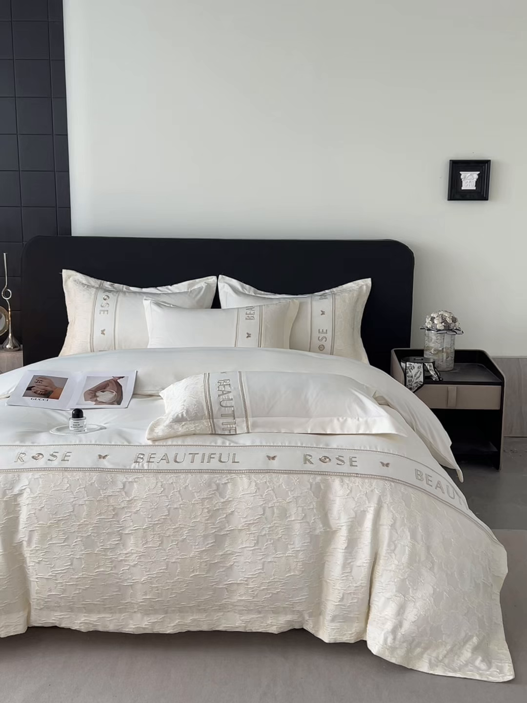 91家纺网 家纺一手货源 找家纺 七七家纺 2026新款色织提花花田系列四件套 花田-典雅白