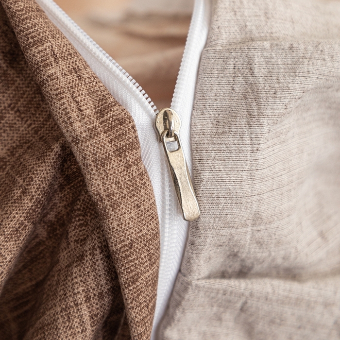 91家纺网 家纺一手货源 找家纺 梦纤绒 2026新款高克重法式复古亚麻花边款四件套 林间叶语