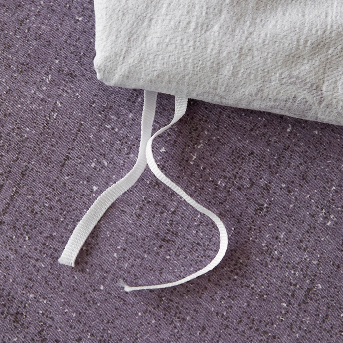 91家纺网 家纺一手货源 找家纺 梦纤绒 2026新款高克重法式复古亚麻花边款四件套 时光紫