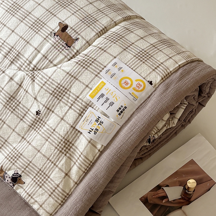 91家纺网 家纺一手货源 找家纺 （总）中国龙家纺 2026新款木棉皱皱纱单夏被被子被芯