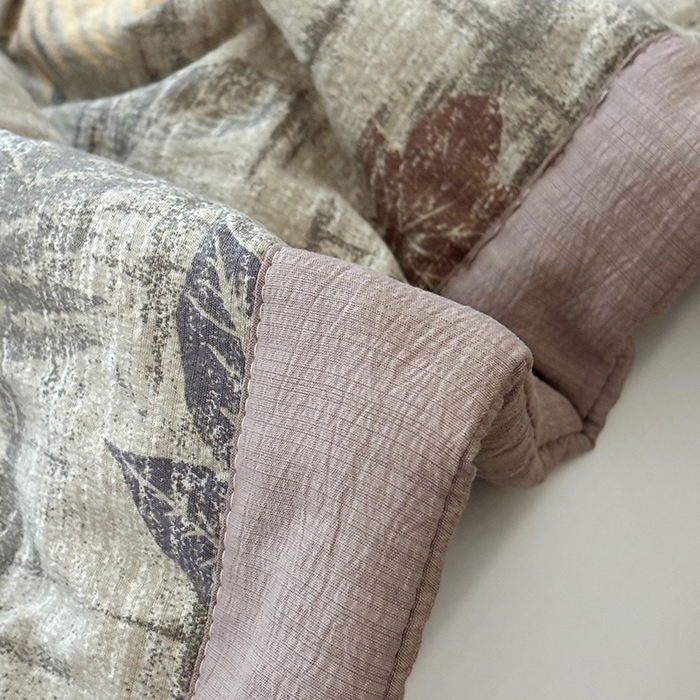 91家纺网 家纺一手货源 找家纺 中国龙家纺 2026新款木棉皱皱纱单夏被被子被芯 林间絮语