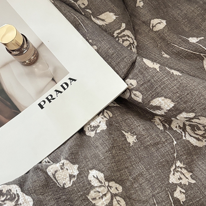 91家纺网 家纺一手货源 找家纺 中国龙家纺 2026新款木棉皱皱纱单夏被被子被芯 摩卡花事