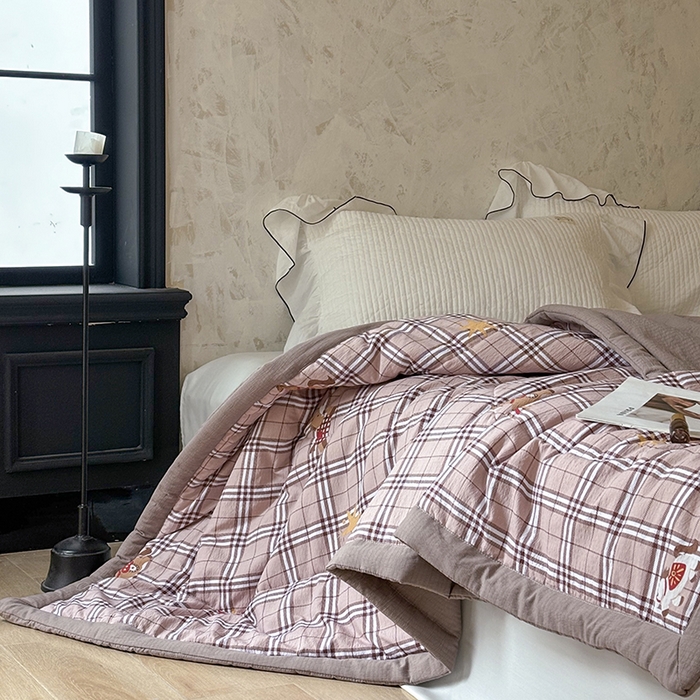 91家纺网 家纺一手货源 找家纺 中国龙家纺 2026新款木棉皱皱纱单夏被被子被芯 童趣