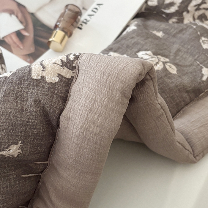 91家纺网 家纺一手货源 找家纺 中国龙家纺 2026新款木棉皱皱纱单夏被被子被芯 摩卡花事