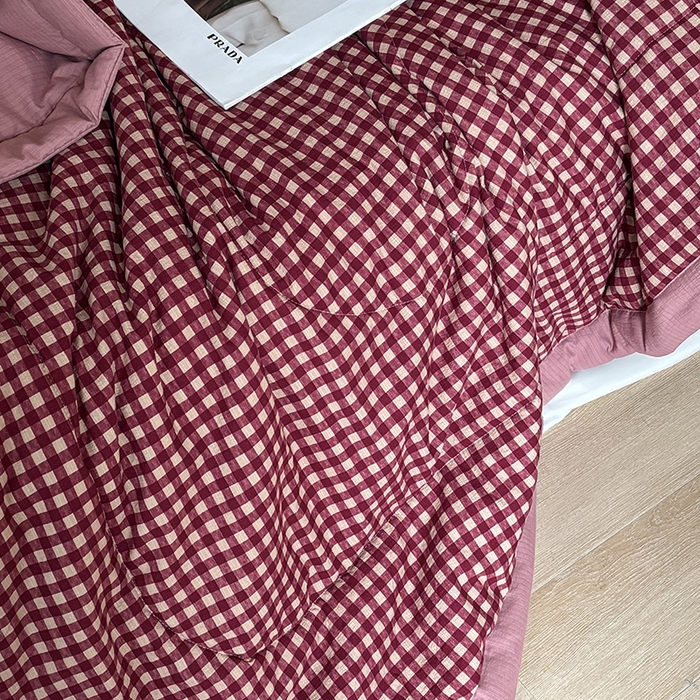 91家纺网 家纺一手货源 找家纺 中国龙家纺 2026新款木棉皱皱纱单夏被被子被芯 格调红