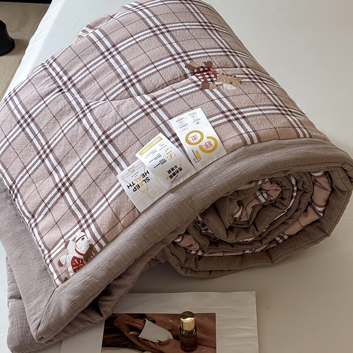 中国龙家纺 2026新款木棉皱皱纱单夏被被子被芯 童趣