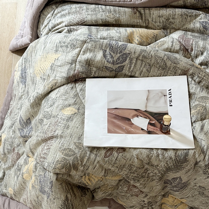 91家纺网 家纺一手货源 找家纺 中国龙家纺 2026新款木棉皱皱纱单夏被被子被芯 林间絮语