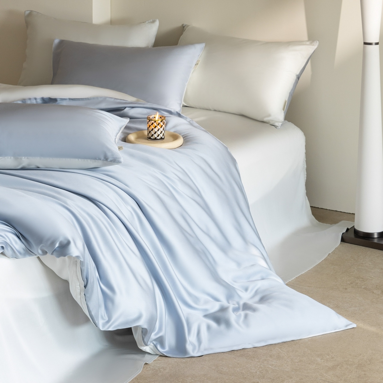 时亿家居 2026春夏新款60天丝-丝颜悦色系列-被套四件套 灵境兰