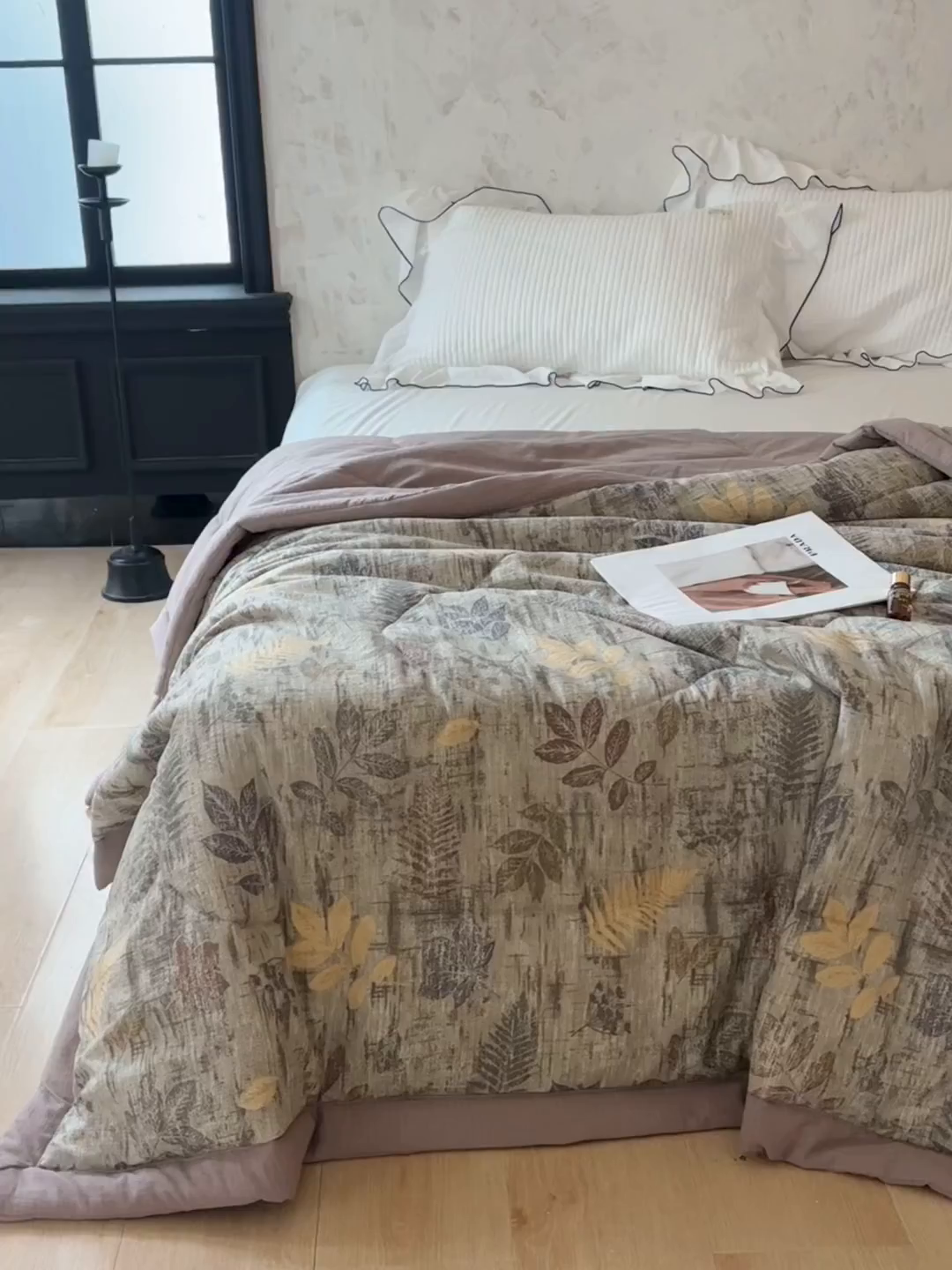 91家纺网 家纺一手货源 找家纺 中国龙家纺 2026新款木棉皱皱纱单夏被被子被芯 林间絮语