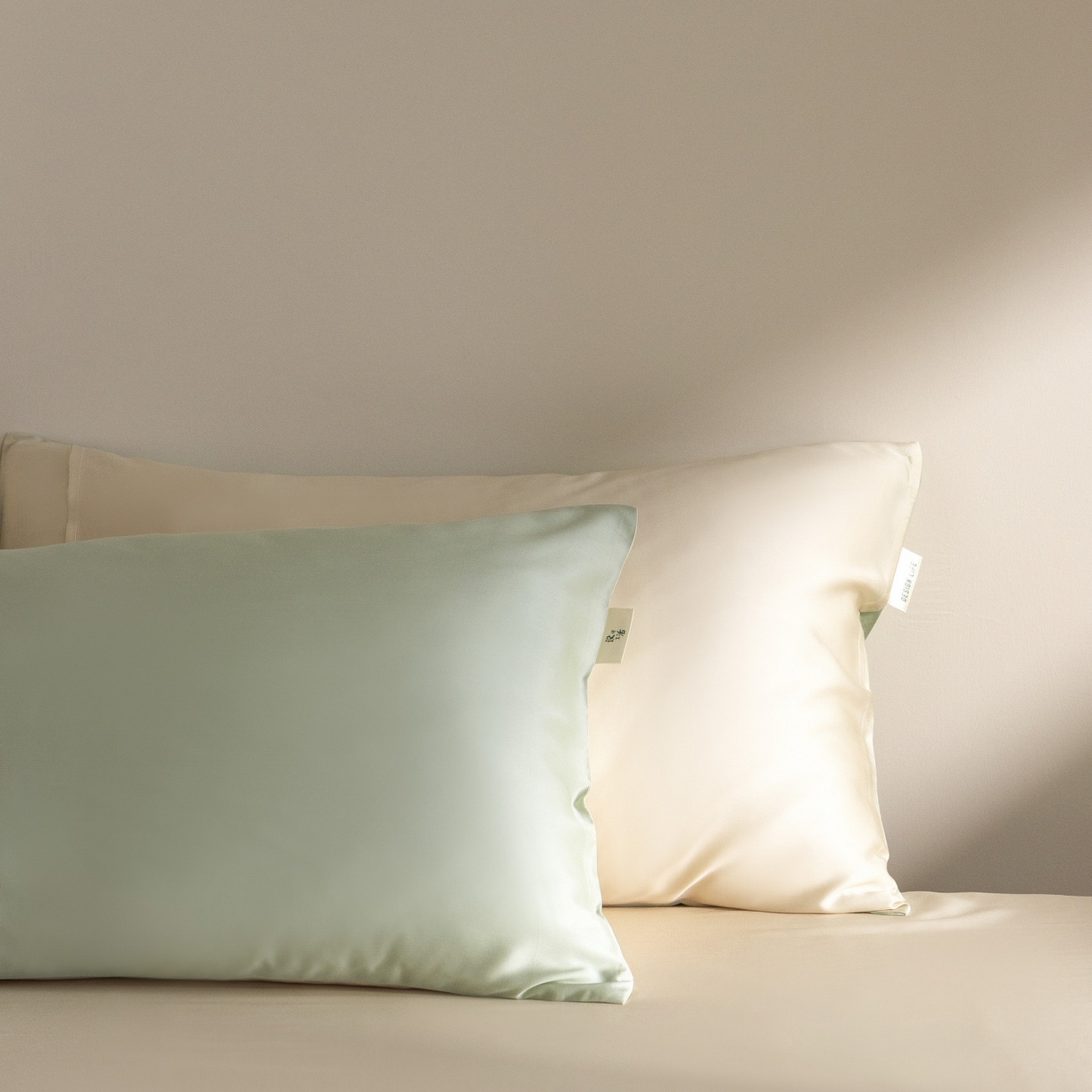 91家纺网 家纺一手货源 找家纺 时亿家居 2026春夏新款60天丝-丝颜悦色系列-被套四件套 云水绿