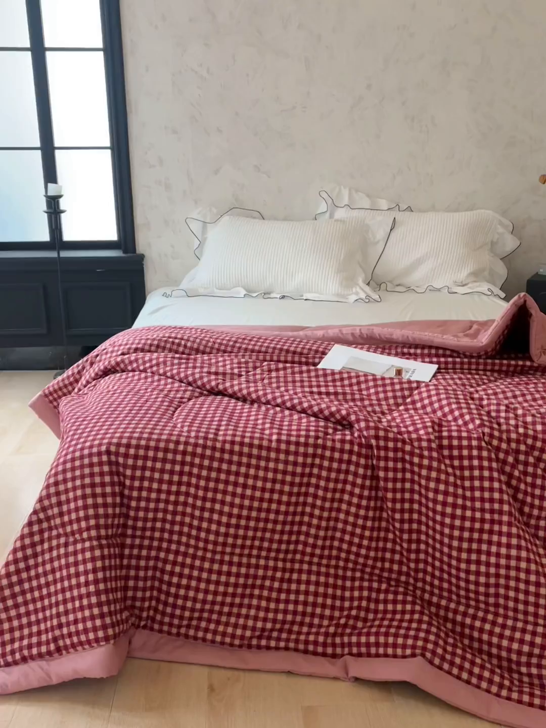 91家纺网 家纺一手货源 找家纺 中国龙家纺 2026新款木棉皱皱纱单夏被被子被芯 格调红