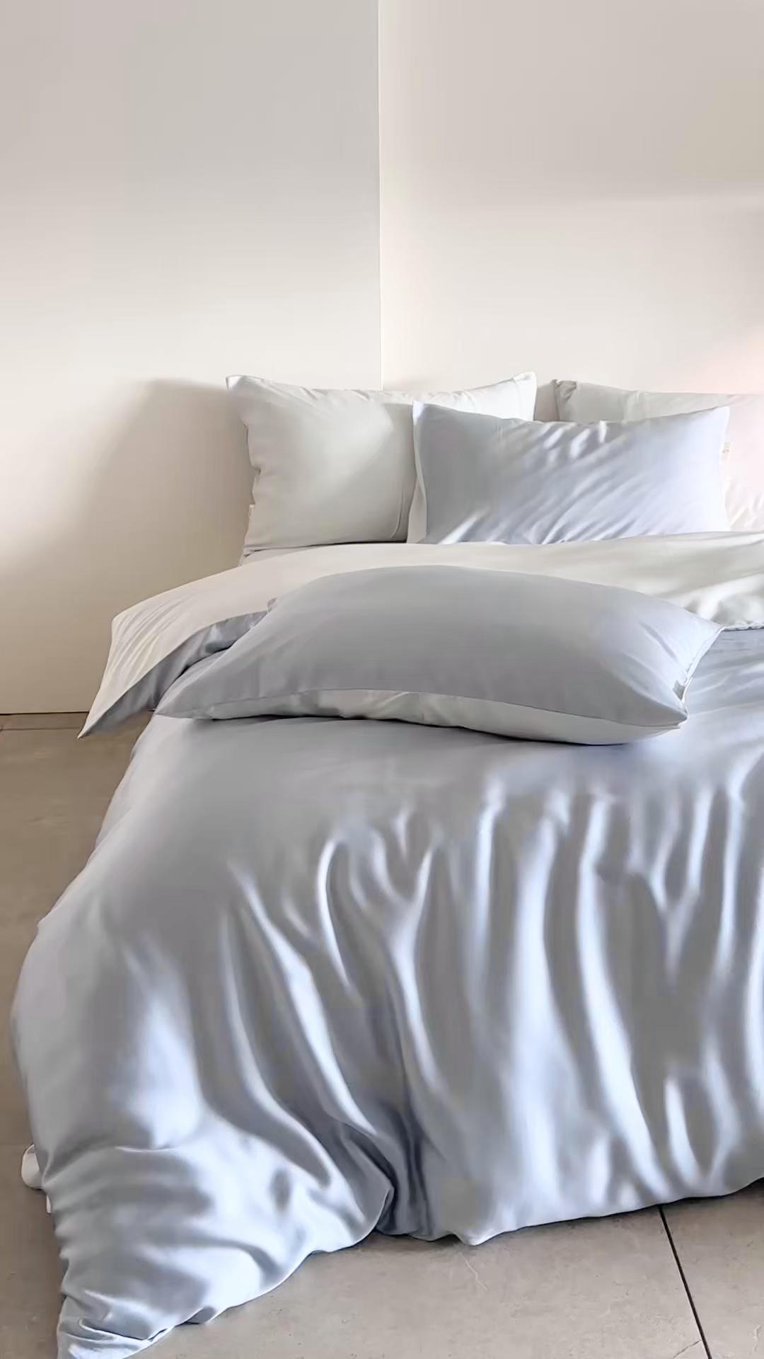 91家纺网 家纺一手货源 找家纺 时亿家居 2026春夏新款60天丝-丝颜悦色系列-被套四件套 灵境兰