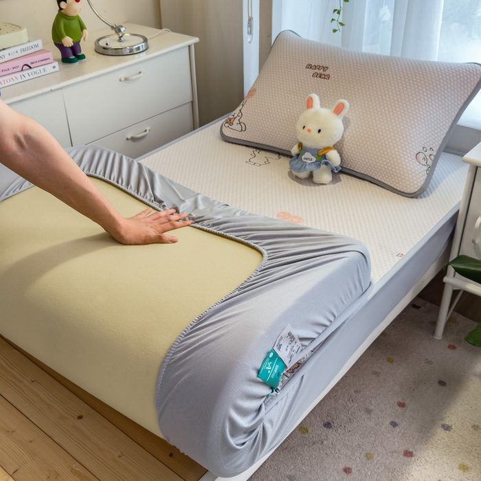 91家纺网 家纺一手货源 找家纺 （总）凯罗 2026新款A类凉豆豆学生宿舍用床席可水洗凉席席子床笠款