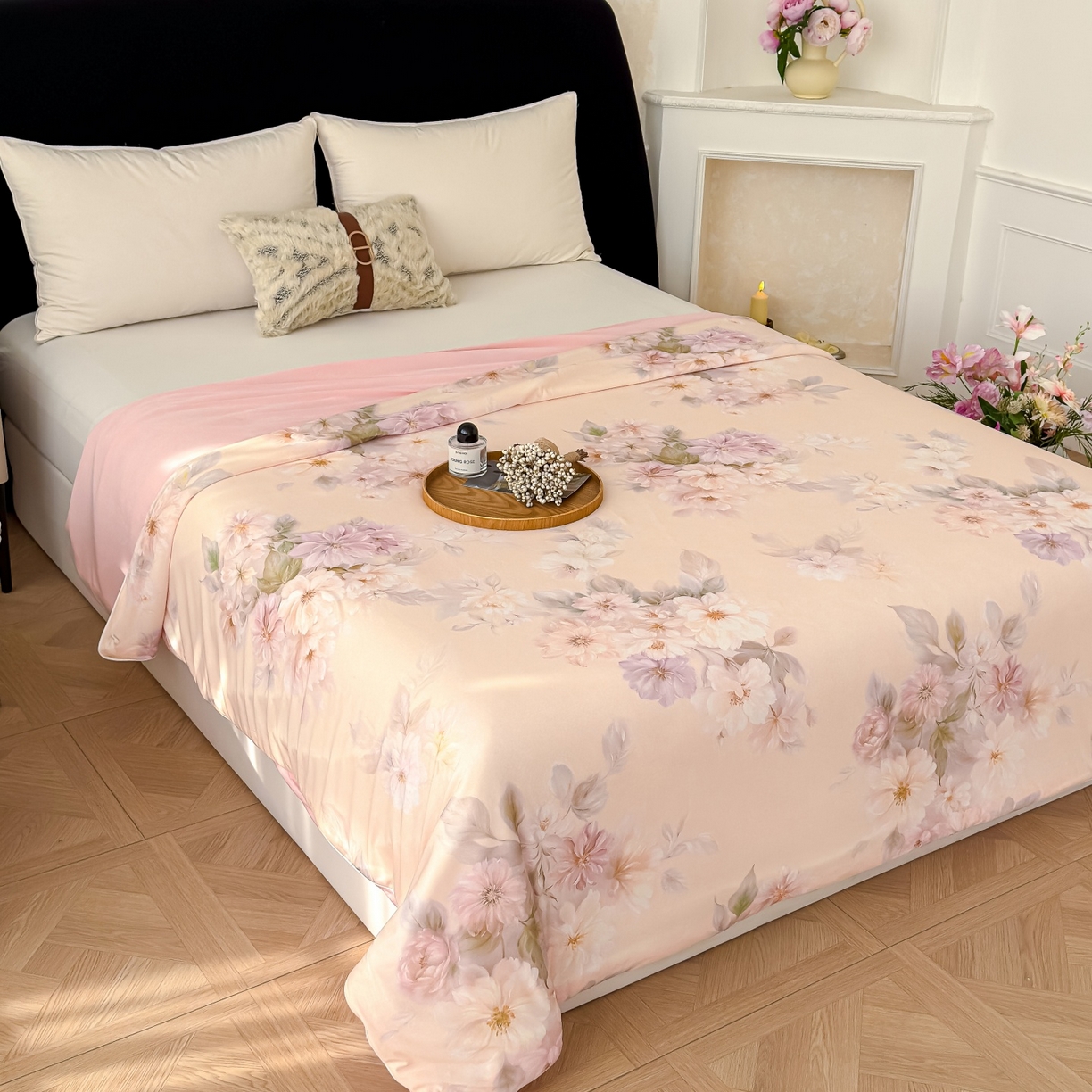 91家纺网 家纺一手货源 找家纺 归属 2026春夏新款数码印花凉感丝夏被夏凉被空调被系列 尔雅