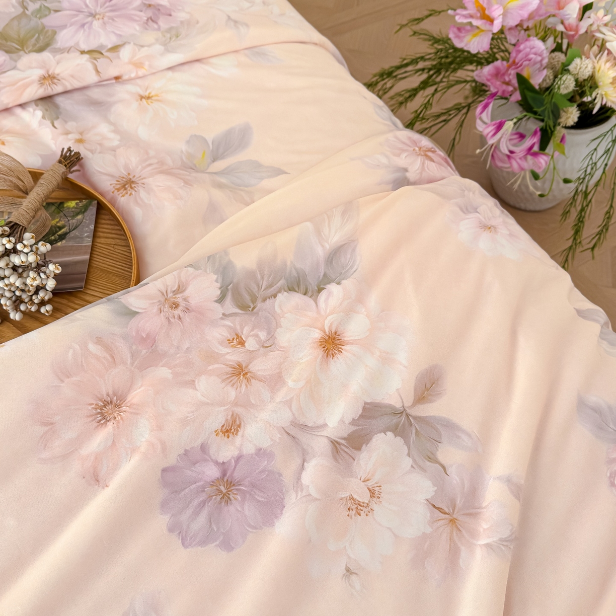 91家纺网 家纺一手货源 找家纺 归属 2026春夏新款数码印花凉感丝夏被夏凉被空调被系列 尔雅