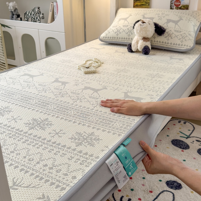 91家纺网 家纺一手货源 找家纺 （总）凯罗 2026新款A类凉豆豆学生宿舍用床席可水洗凉席席子床笠款