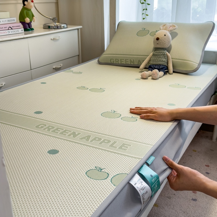 91家纺网 家纺一手货源 找家纺 （总）凯罗 2026新款A类凉豆豆学生宿舍用床席可水洗凉席席子床笠款