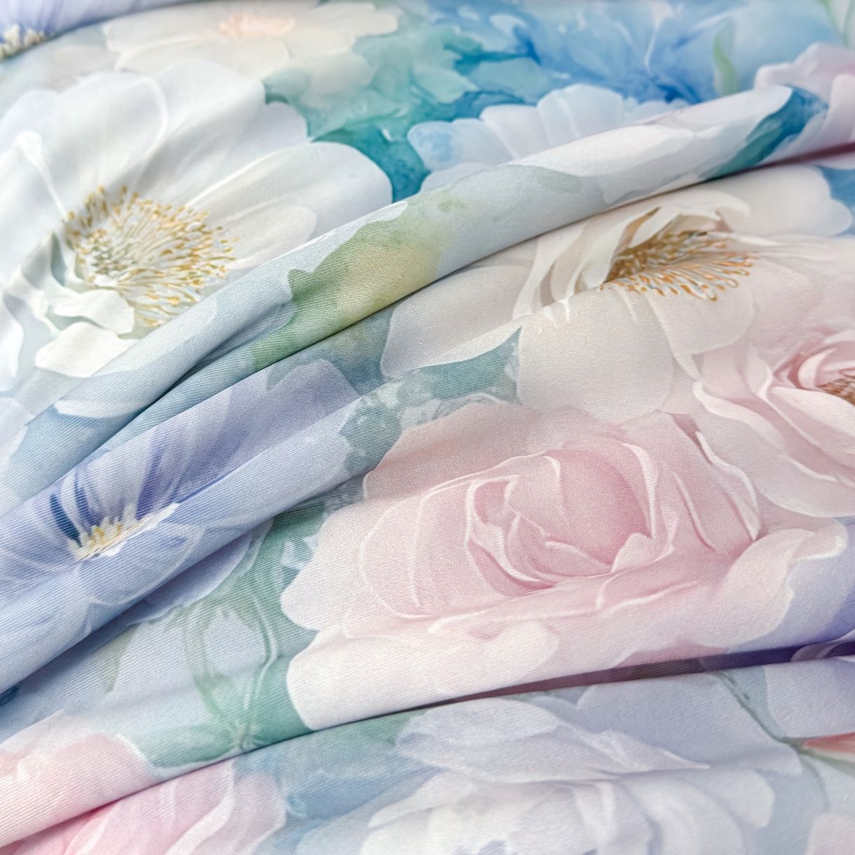 91家纺网 家纺一手货源 找家纺 归属 2026春夏新款数码印花凉感丝夏被夏凉被空调被系列 花雾