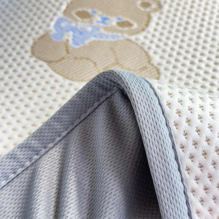 91家纺网 家纺一手货源 找家纺 凯罗 2026新款A类凉豆豆学生宿舍用床席可水洗凉席席子床笠款 布丁萌萌熊-床笠款