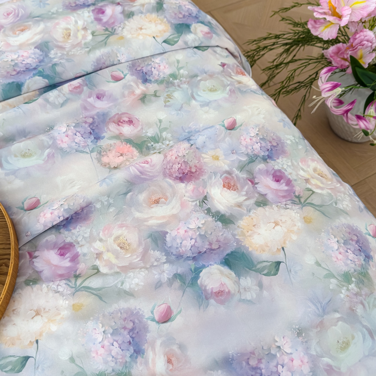 91家纺网 家纺一手货源 找家纺 归属 2026春夏新款数码印花凉感丝夏被夏凉被空调被系列 梦柔