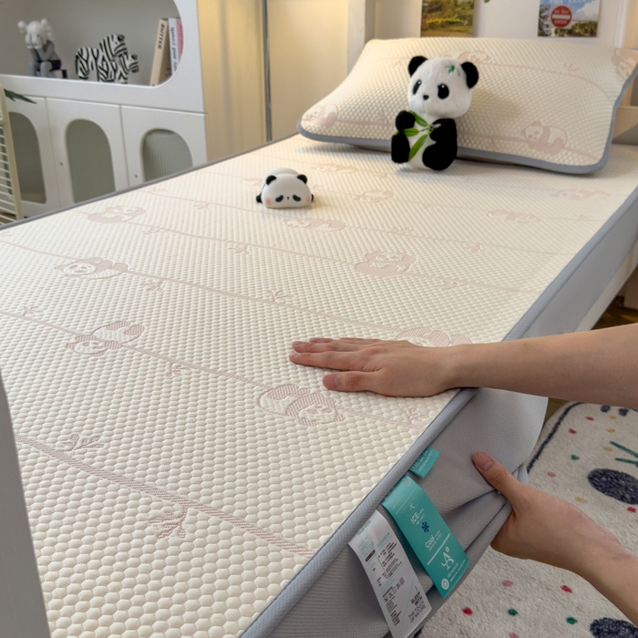 凯罗 2026新款A类凉豆豆学生宿舍用床席可水洗凉席席子床笠款 敦敦熊-粉-床笠款