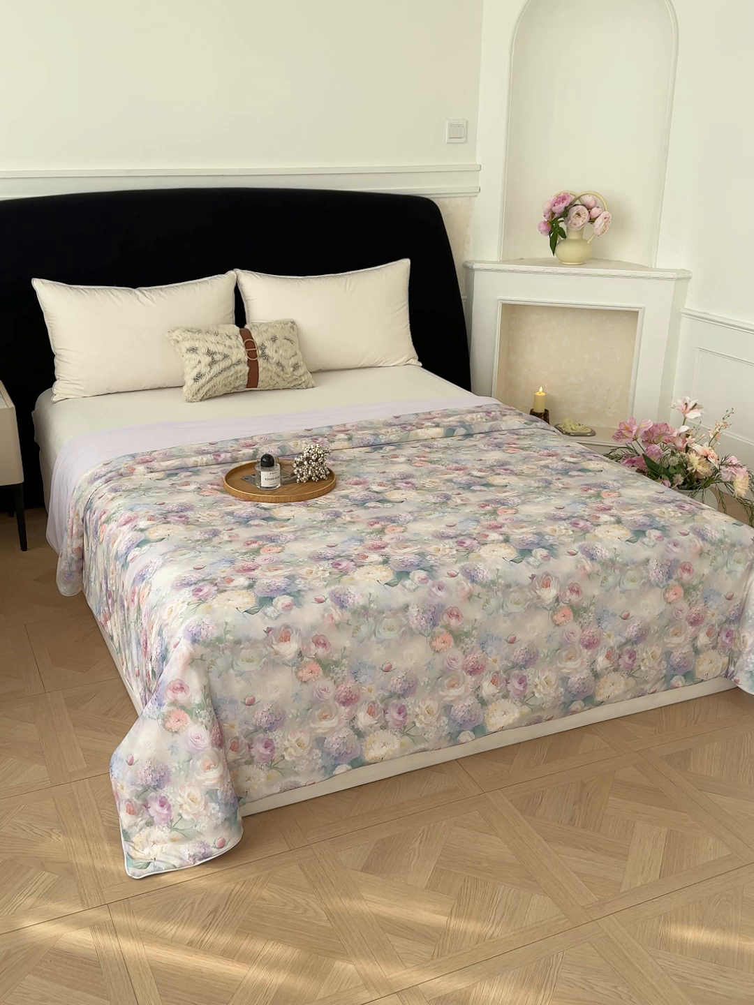 91家纺网 家纺一手货源 找家纺 归属 2026春夏新款数码印花凉感丝夏被夏凉被空调被系列 梦柔