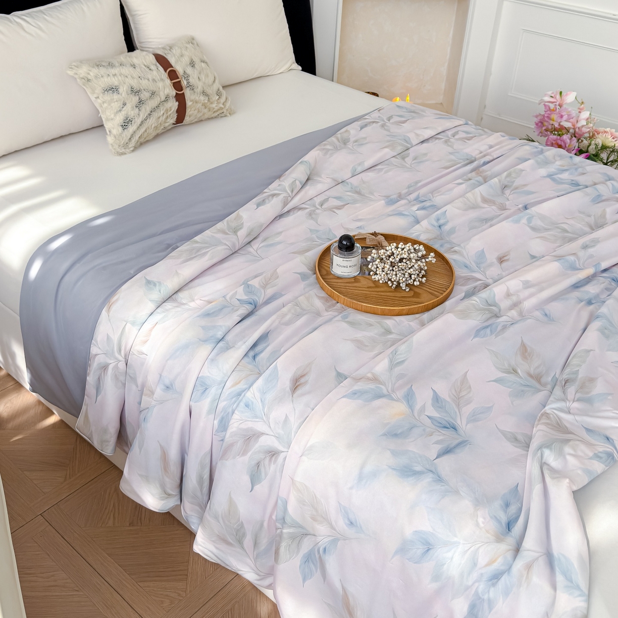 91家纺网 家纺一手货源 找家纺 归属 2026春夏新款数码印花凉感丝夏被夏凉被空调被系列 纳末