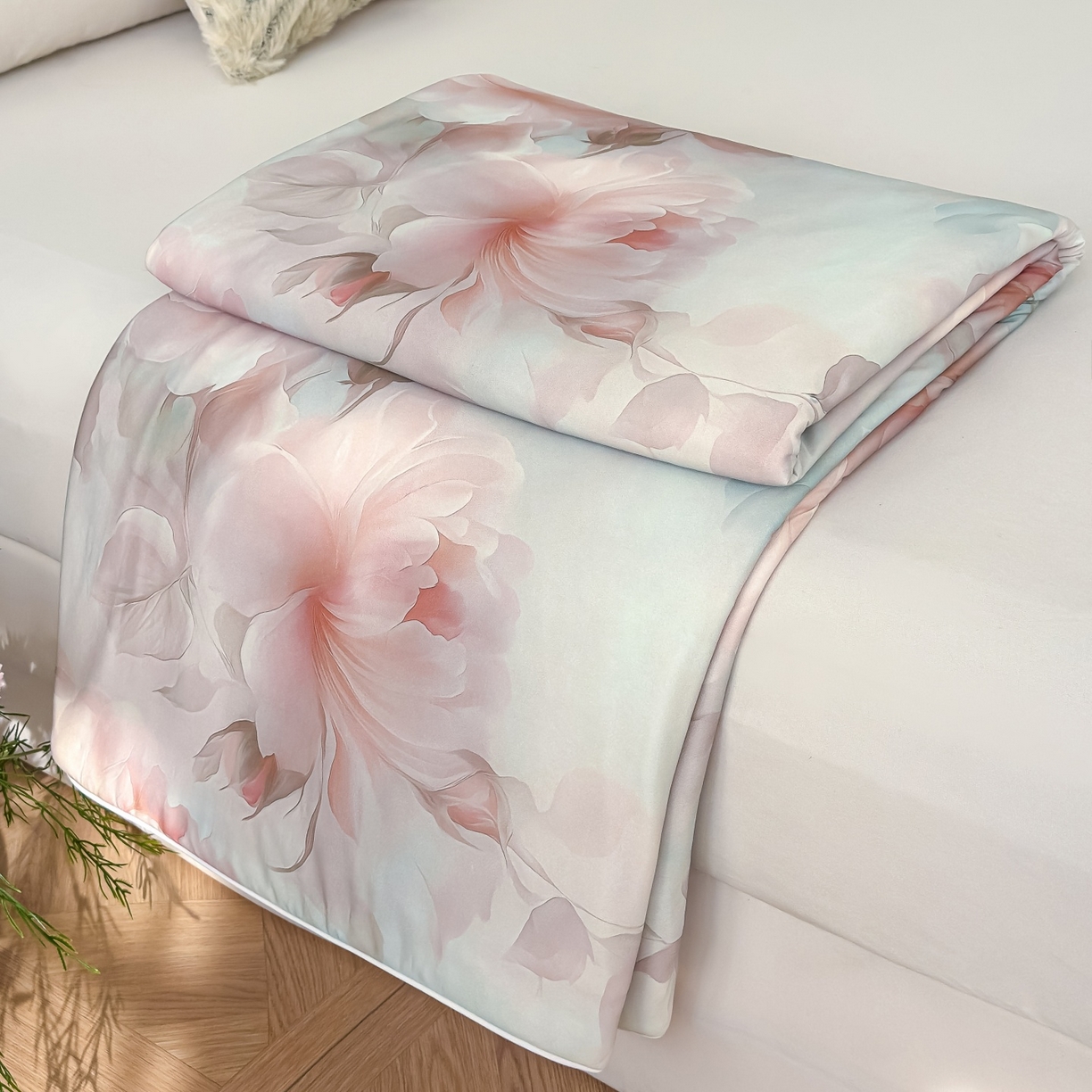 归属 2026春夏新款数码印花凉感丝夏被夏凉被空调被系列 千寻