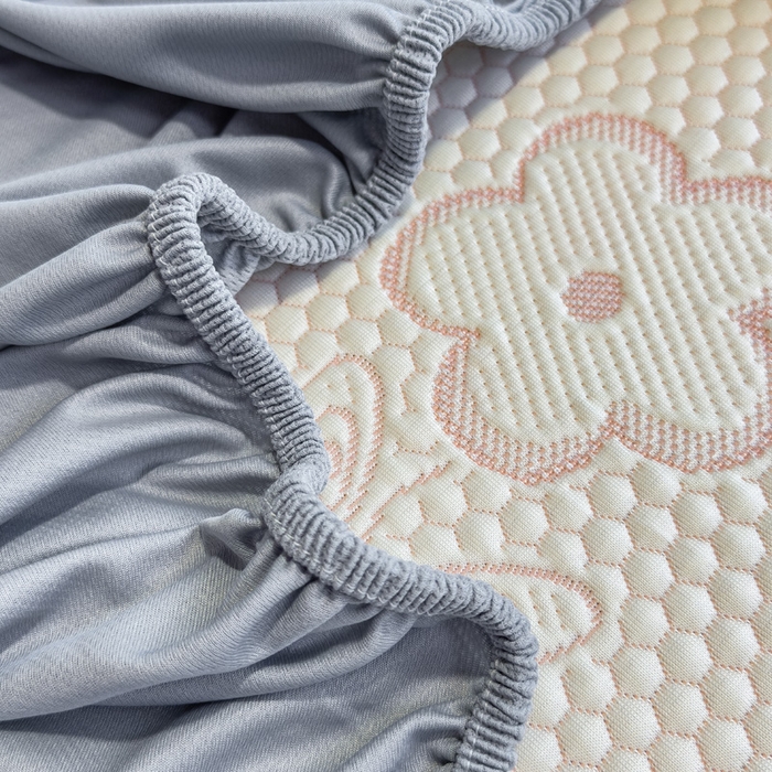 91家纺网 家纺一手货源 找家纺 凯罗 2026新款A类凉豆豆学生宿舍用床席可水洗凉席席子床笠款 花儿朵朵-粉-床笠款