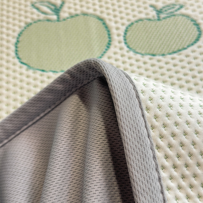 91家纺网 家纺一手货源 找家纺 凯罗 2026新款A类凉豆豆学生宿舍用床席可水洗凉席席子床笠款 青苹果乐园-床笠款