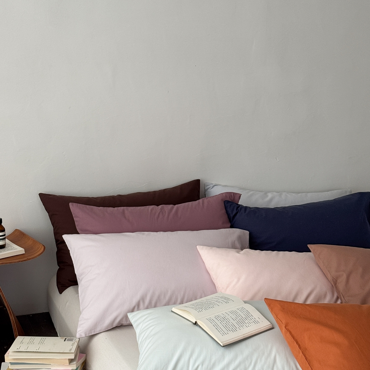 91家纺网 家纺一手货源 找家纺 （总）蜜宿 2026新款全棉纯棉水洗棉枕套单品枕套枕套单件-纯色