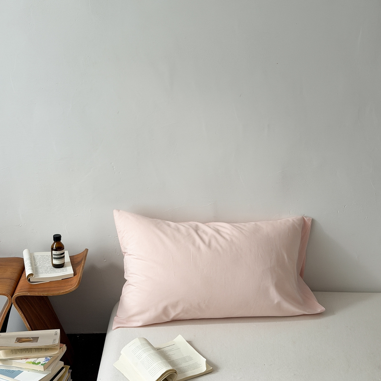 91家纺网 家纺一手货源 找家纺 蜜宿 2026新款全棉纯棉水洗棉枕套单品枕套枕套单件-纯色 淡粉