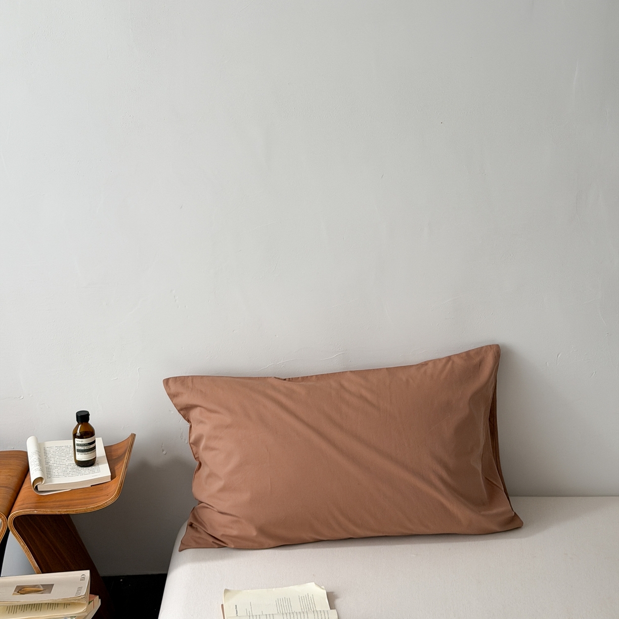 91家纺网 家纺一手货源 找家纺 蜜宿 2026新款全棉纯棉水洗棉枕套单品枕套枕套单件-纯色 摩卡