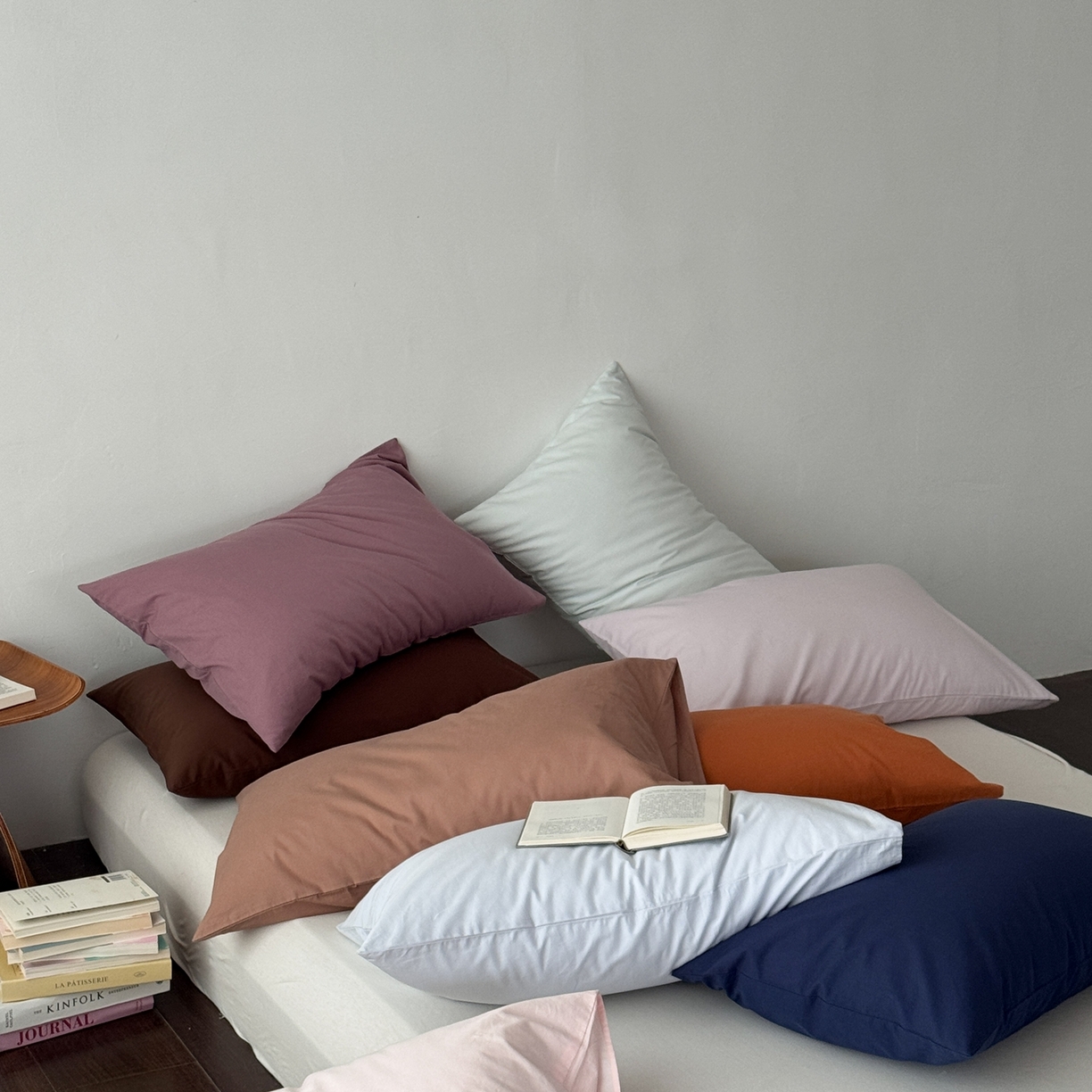 91家纺网 家纺一手货源 找家纺 蜜宿 2026新款全棉纯棉水洗棉枕套单品枕套枕套单件-纯色 组合图仅做展示不可下单