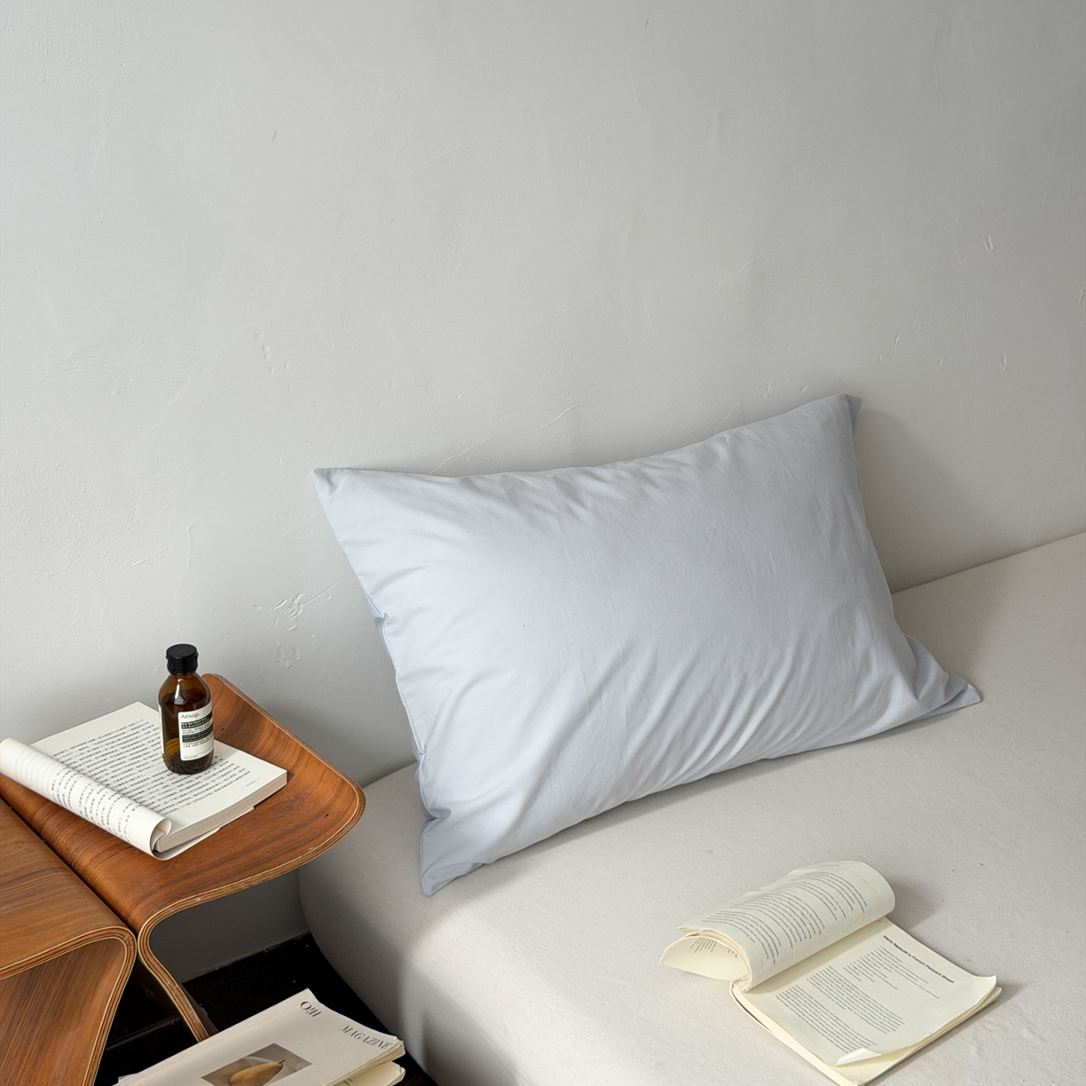 91家纺网 家纺一手货源 找家纺 蜜宿 2026新款全棉纯棉水洗棉枕套单品枕套枕套单件-纯色 微蓝