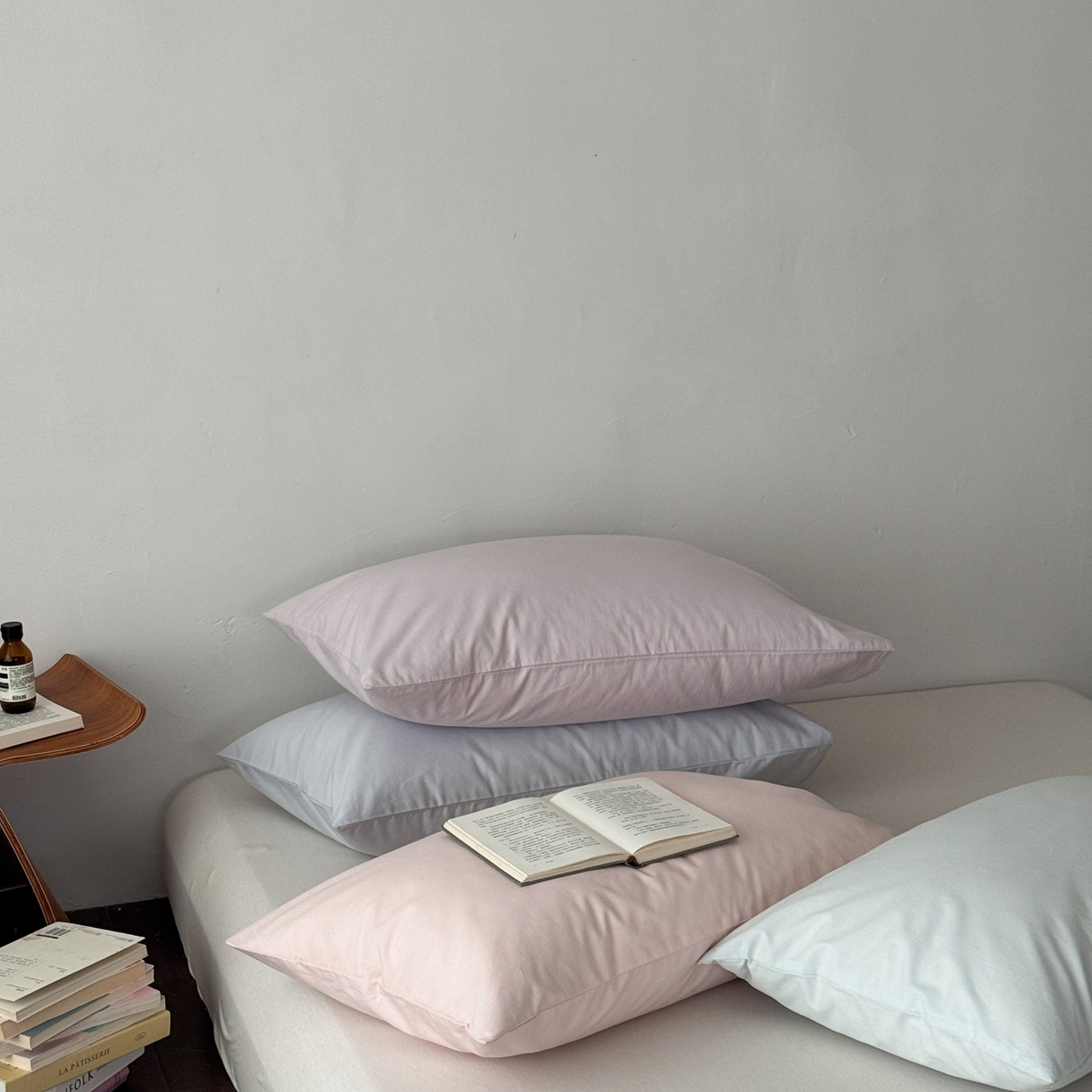 91家纺网 家纺一手货源 找家纺 蜜宿 2026新款全棉纯棉水洗棉枕套单品枕套枕套单件-纯色 组合图仅做展示不可下单