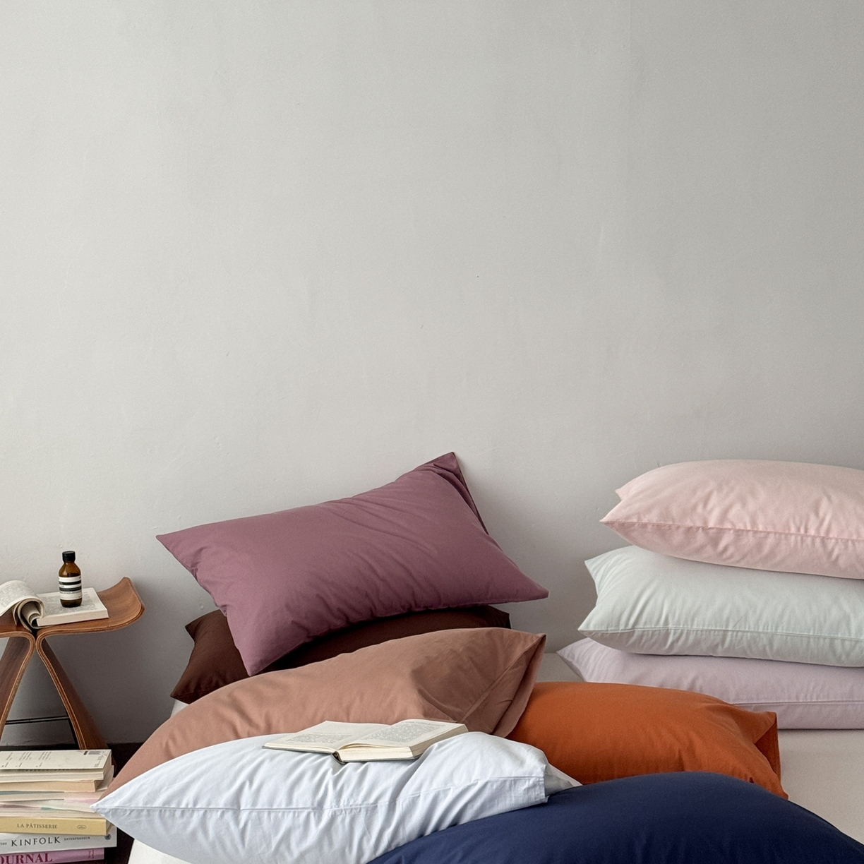 91家纺网 家纺一手货源 找家纺 蜜宿 2026新款全棉纯棉水洗棉枕套单品枕套枕套单件-纯色 组合图仅做展示不可下单