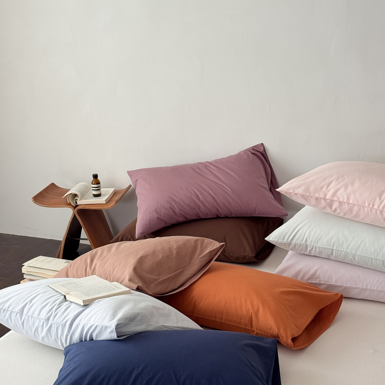 91家纺网 家纺一手货源 找家纺 蜜宿 2026新款全棉纯棉水洗棉枕套单品枕套枕套单件-纯色 组合图仅做展示不可下单