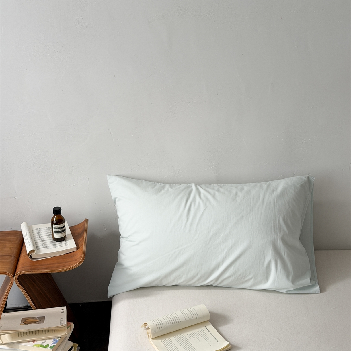 蜜宿 2026新款全棉纯棉水洗棉枕套单品枕套枕套单件-纯色 气泡绿