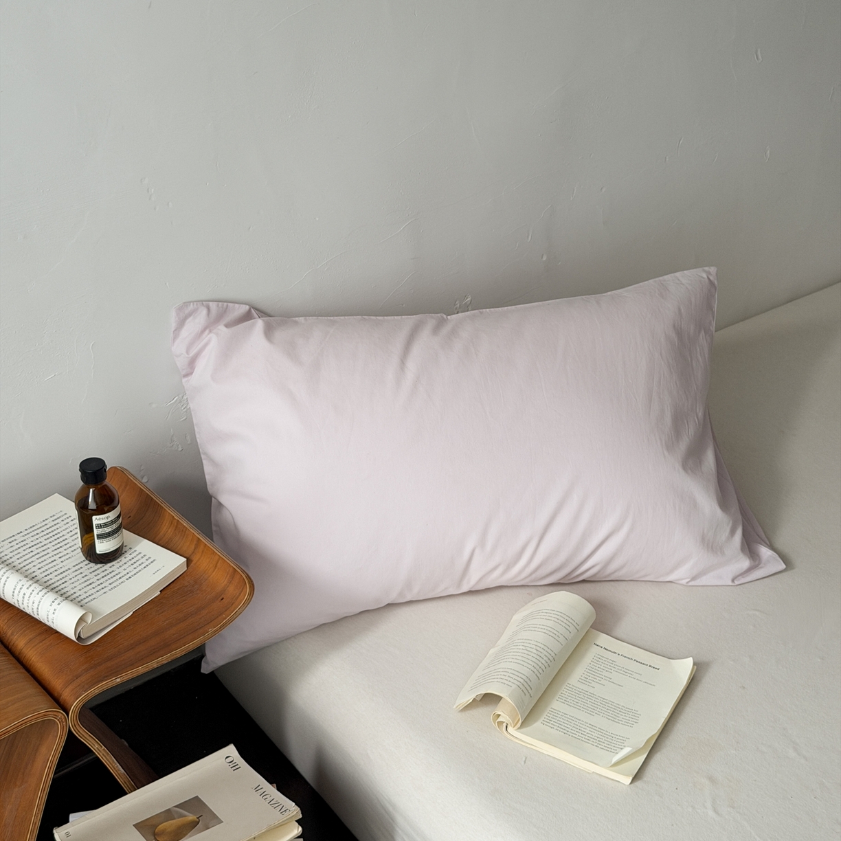 91家纺网 家纺一手货源 找家纺 蜜宿 2026新款全棉纯棉水洗棉枕套单品枕套枕套单件-纯色 风信紫