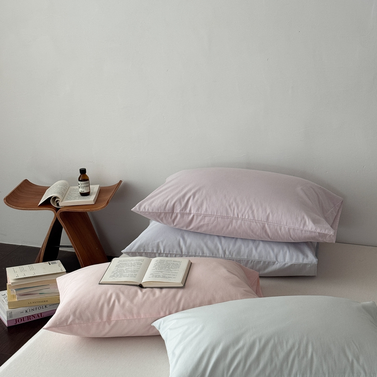 91家纺网 家纺一手货源 找家纺 蜜宿 2026新款全棉纯棉水洗棉枕套单品枕套枕套单件-纯色 组合图仅做展示不可下单