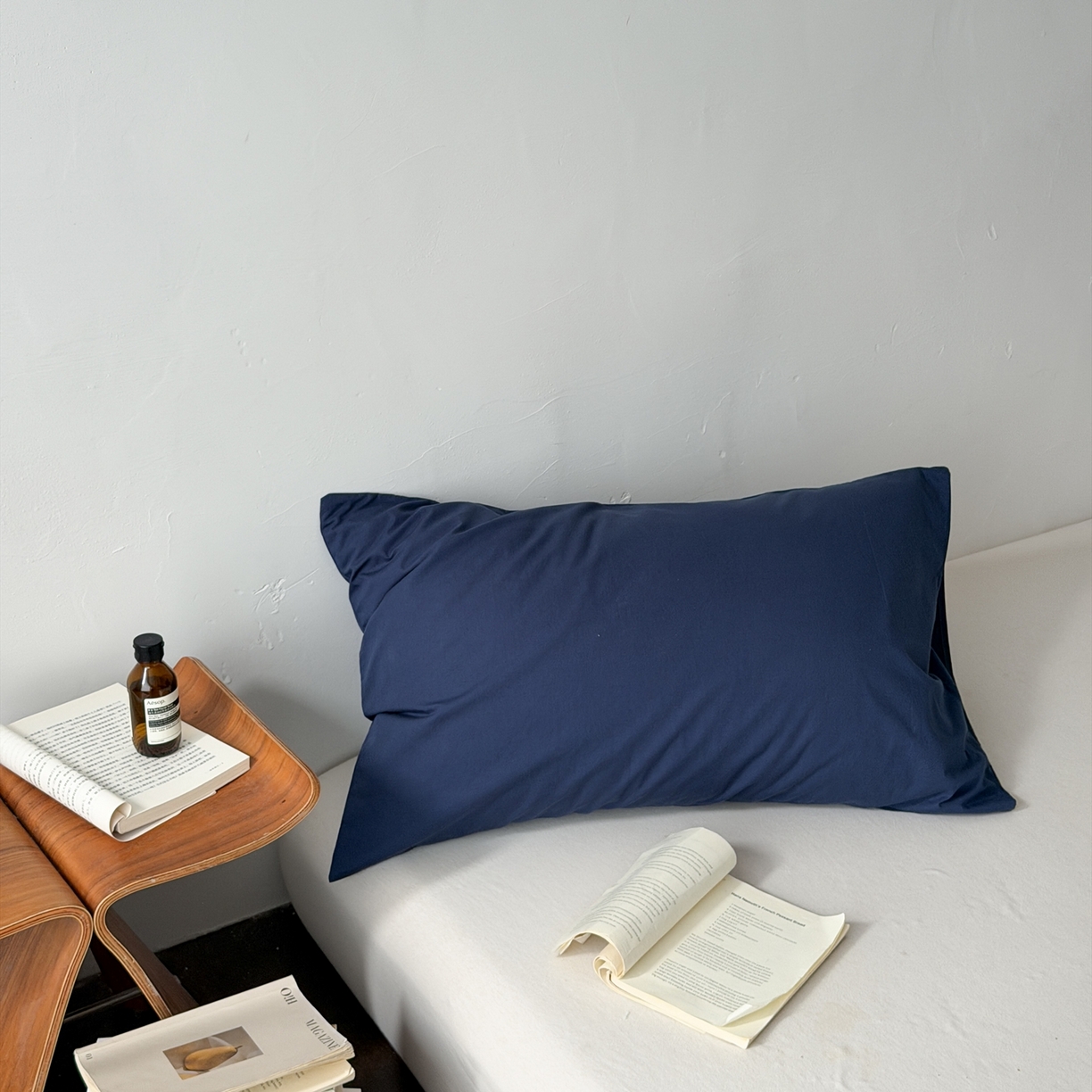 91家纺网 家纺一手货源 找家纺 蜜宿 2026新款全棉纯棉水洗棉枕套单品枕套枕套单件-纯色 海蓝