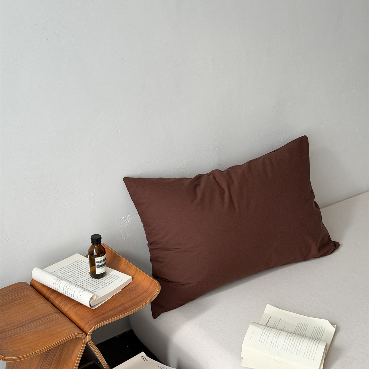 91家纺网 家纺一手货源 找家纺 蜜宿 2026新款全棉纯棉水洗棉枕套单品枕套枕套单件-纯色 可可棕