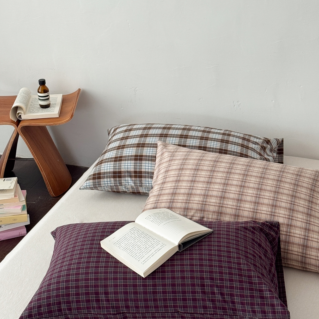 91家纺网 家纺一手货源 找家纺 蜜宿 2026新款全棉纯棉水洗棉枕套单品枕套枕套单件-格纹 组合图仅做展示不可下单