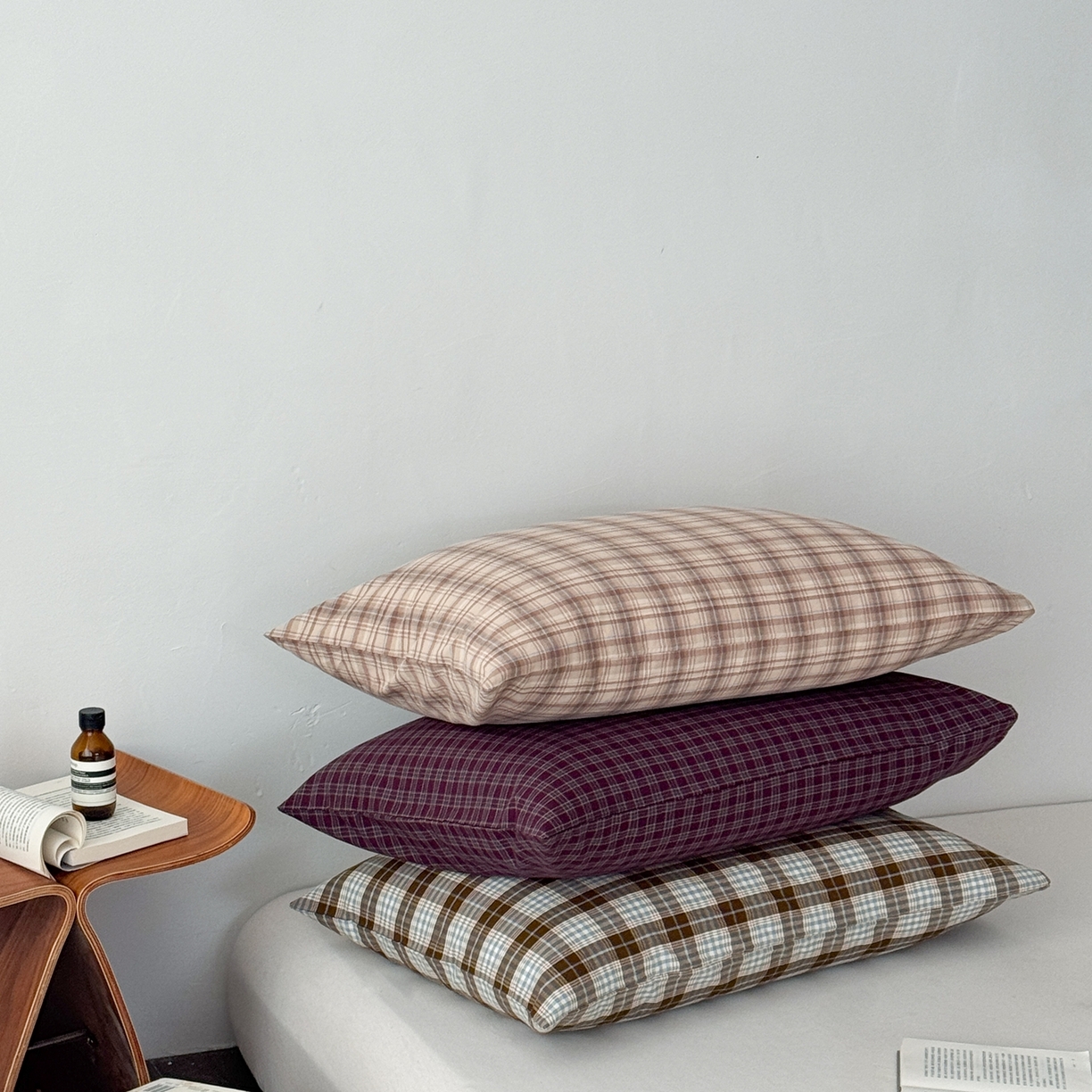 91家纺网 家纺一手货源 找家纺 蜜宿 2026新款全棉纯棉水洗棉枕套单品枕套枕套单件-格纹 组合图仅做展示不可下单