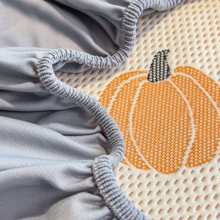 91家纺网 家纺一手货源 找家纺 凯罗 2026新款A类凉豆豆学生宿舍用床席可水洗凉席席子床笠款 小南瓜-桔-床笠款