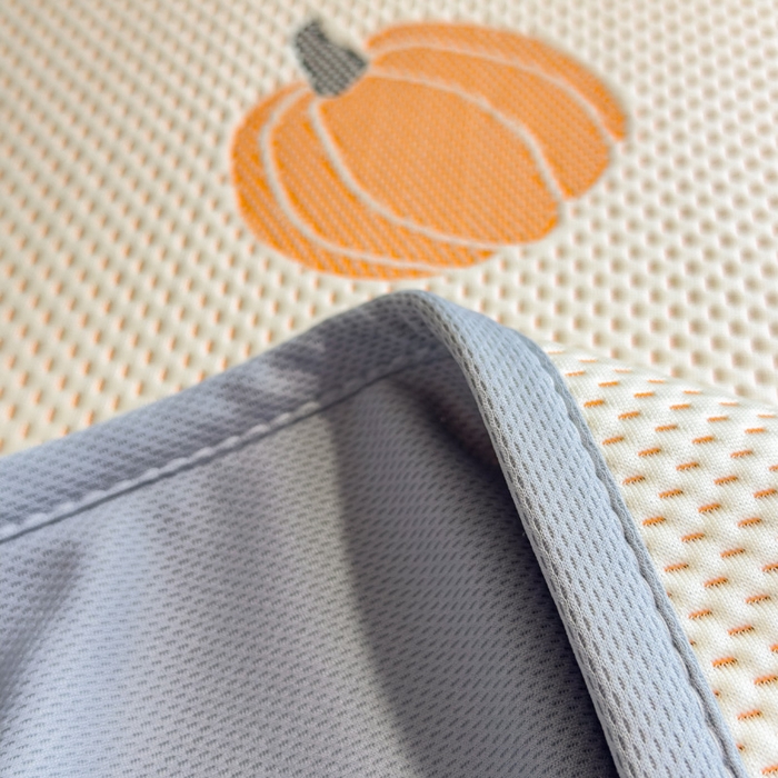 91家纺网 家纺一手货源 找家纺 凯罗 2026新款A类凉豆豆学生宿舍用床席可水洗凉席席子床笠款 小南瓜-桔-床笠款