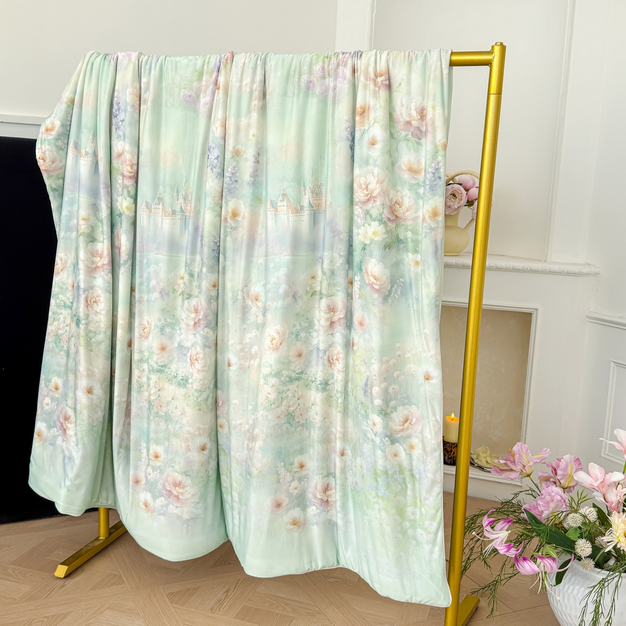 91家纺网 家纺一手货源 找家纺 归属 2026春夏新款数码印花凉感丝夏被夏凉被空调被系列 如漫